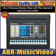 PreSonus EarMix 16M AVB Personal Monitor Mixer (1 Year Manufacture Warranty)