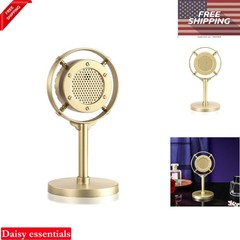 Vintage Retro Microphone Prop Gold for Decor, Photography & Stage Use – Fake …