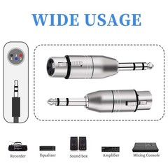 High-Quality XLR Female to 1/4″ TRS Audio Adapter – Noise-Free Performance