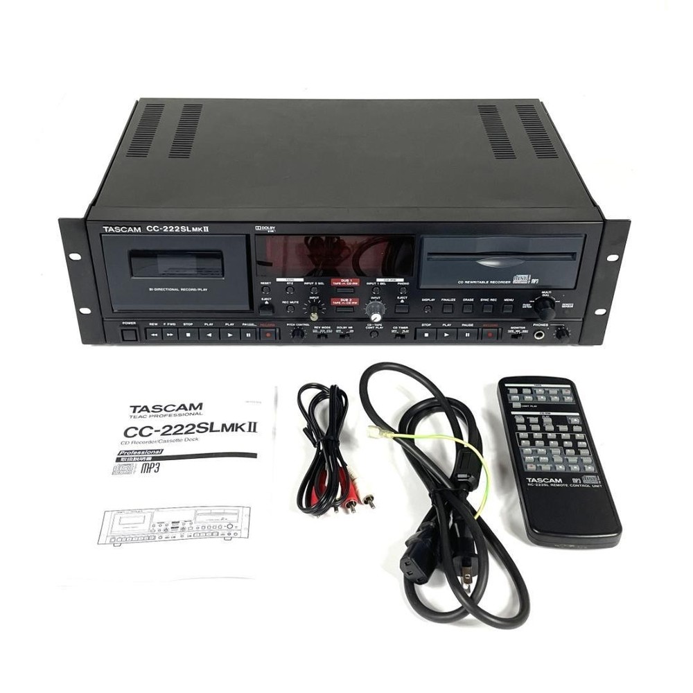 Tascam CC-222SL MKII Pro CD Recorder Cassette Deck Phono Player Remote Music