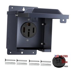 RV Power Outlet Box, 125/250V NEMA 14-50R RV Receptacle UL Listed, 50 Amp