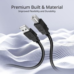 TNP USB A to USB B Audio MIDI Cable Male to Male – MIDI to USB Cable 2.0 Type…