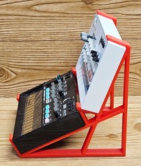 2 Tier Red Desktop Stand for Korg Volca Beats Drum Rhythm Machine Synthesizer