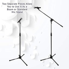NEW Microphone Stand Boom Arm Floor Podium Studio Adjustable 38.5-66in Foldable
