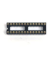 100 DIP IC Socket 2x14P 2×14 28P Screw Machine Round hole 2.54×7.62mm 0.1″x0.3″