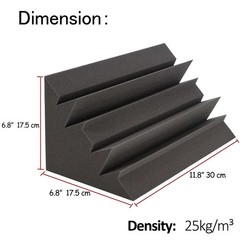 Acoustic Foam Bass Traps 8 Pack, 12″ X 7″ X 7″ Corner Bass Trap, Sound Absorb…