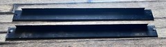 Blank Rack Spacer Black 19″ x 1 3/4″ 2 Holes Pre-Cut with Top Lip (set of 2)