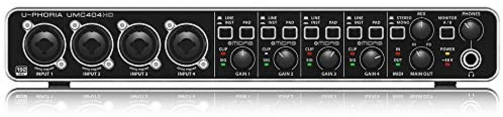 BEHRINGER 4 inputs 4 outputs MIDI/USB audio interface UMC404HD U-PHORIA F/S NEW