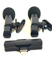 wireless lavalier microhones for apple devices. Lightning connector with NC