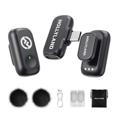 Wireless Microphone 48kHz/24-bit | 2TX + USB-C RX | for iPhone 15/16, Andro