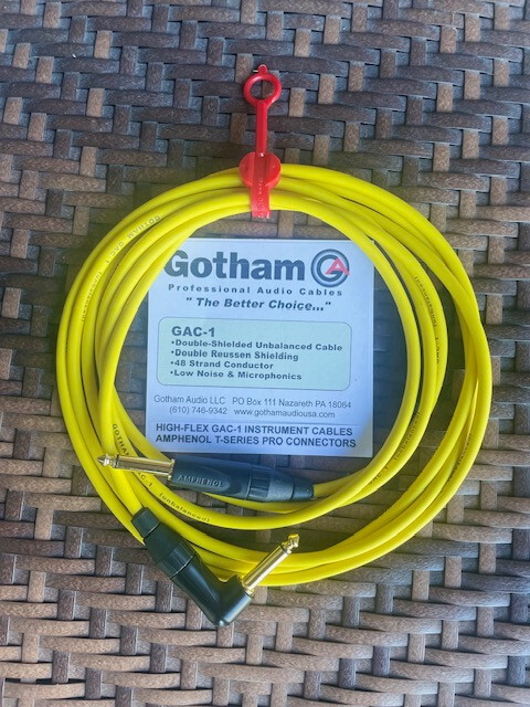 Gotham GAC-1 Instrument Cable Assembly 06 ft. Right/Straight Yellow