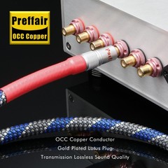 Audiophile OCC HiFi Coaxial Cable+RCA Plugs 75 Ohm Digital Wire Audio DAC Cord