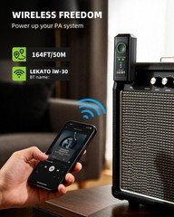 LEKATO iW-30 Bluetooth One/Dual Receivers 48kHz/24bit Stereo Audio f/Audio Mixer