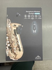 EASTROCK Saxophone Wireless System,Coverage to 130 ft/40 m,2.4 GHz Sax Microp