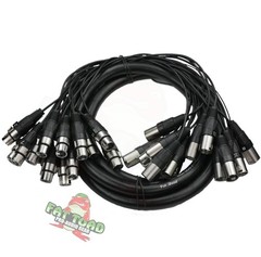 XLR Snake Cable Patch – 16-Channel 10ft Pro Audio Mic Cord Mixer Sound Stage PA
