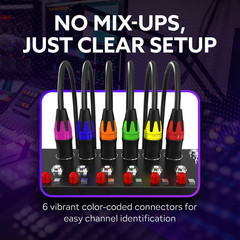 VelWav XLR Microphone Cable 3-Pin Male to Female Shielded OFC Color Coded