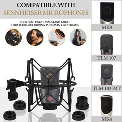 Geekria Shock Mount Mic Holder for Sennheiser MK4, MK8, TLM49, TLM103-MT, TLM107