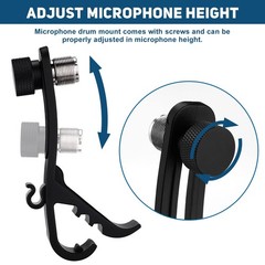 Facmogu 2PCS Drum Microphone Clip, Adjustable Mic Mount Clamp Holder Mic Securin