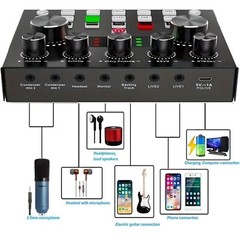 USB Interface External Sound Card Live Broadcas Microphone Audio Card Equipment
