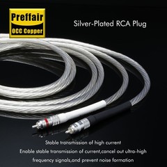 HiFi OCC Silver Plated Audio RCA To XLR Interconnect Cable Balanced Signal Wires