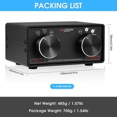 Little Bear MC3 3-IN-3-OUT XLR Balanced/RCA Stereo Converter Audio Selector S…