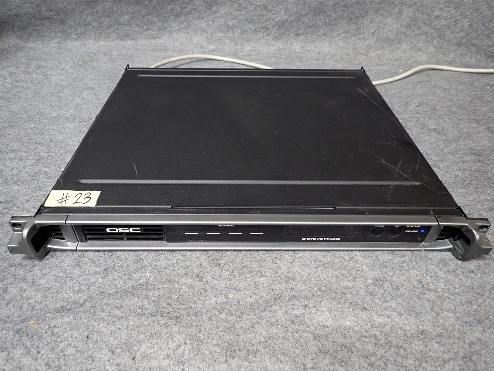 QSC Q-SYS I/O Card Frame Type 2 w/ Four CIML4-HP Mic/Line Input Cards #23 (HH2)