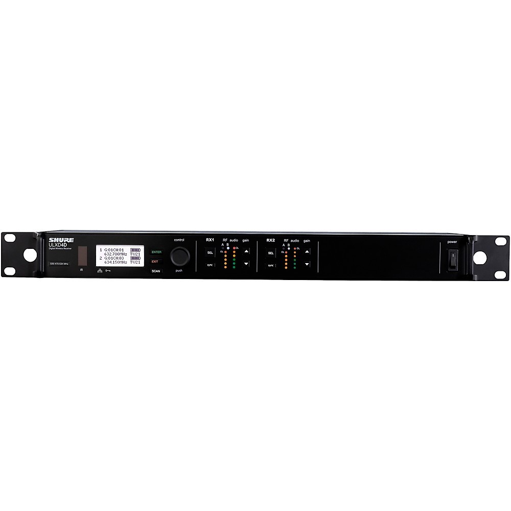 Shure ULXD4D DualChannel Digital Wireless Receiver Band V50