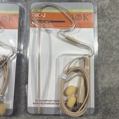 Lot Of 4 – J K Pro Earhook Headset Headworn Microphone MIC-J 071S
