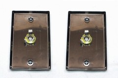 (2) Two Single Wall Plates w/NEUTRIK REAN NYS229 Mono 1/4″ Jack Stainless Steel