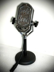 Vintage RARE 1930s VOLU-TONE Velocity Ribbon Microphone, looks-works great/Hear!