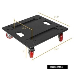 Sound Town Sturdy Plywood Caster board Easy Transport 4″ Wheels Brakes ZSCB-215S