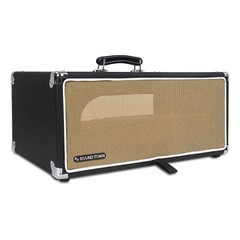Sound Town Vintage 4U Amp Rack Case 12.5″ Depth Dust Cover Black(STVRC-4BK)