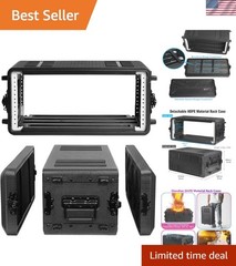 4U Rack Case Shallow 11″ Depth, 19″ Rackmount Flight Case, Watertight Dust-Pr…