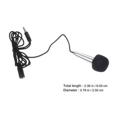 2Pcs Durable Miniature Microphone for Phone Live Broadcast Alloy Assorted Colors