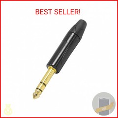 Seismic Audio SAPT254 3-Pole 1/4-Inch Male Stereo Cable Connector – Black and Go