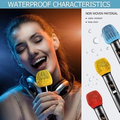 200 PCS (100 Pack) Microphone Hygiene Covers Disposable Non-Woven Handheld Mic M