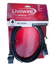 Brand New Livewire Essential IEC Power Cable 8 ft. Black