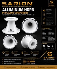 SARION 2inch Horn Diffuser 4 Bolt Compatible With Ds18,prv Audio,18 Sound White