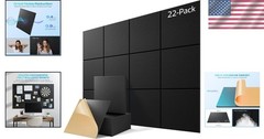 High-Density Soundproof Panels 12“ x 12“ for Elegant Noise Reduction – 22 Pack