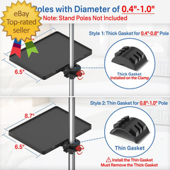Functional Microphone Stand Tray with Adjustable Mic Stand Phone Holder – 8.7″X6