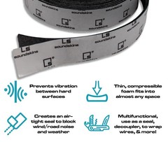 Silent Insulation Strip Sound Deadening Closed Cell Acoustic Foam Tape Rubber…
