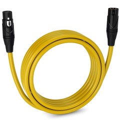 LyxPro Microphone 15 feet XLR Cable, Male to Female, 3 Pin Mic Cable, Yellow