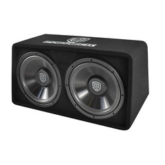 PRORECK PR-122M Complete 1500W Dual 12″ Car Subwoofer Enclosure Audio with Sub