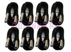 8x 15Ft 15 Foot XLR Pro Audio 3Pin Male Female Mixer MIC Microphone Cord Cable