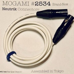 Mogami 2534 Star-Quad White | Choose 1-10ft | Neutrik XLR/TRS | Ready to Ship