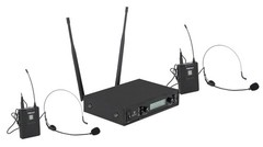 Rockville RWM-200 L2 Dual Lavalier/Lapel & Headset UHF Mic System, 200 Channels