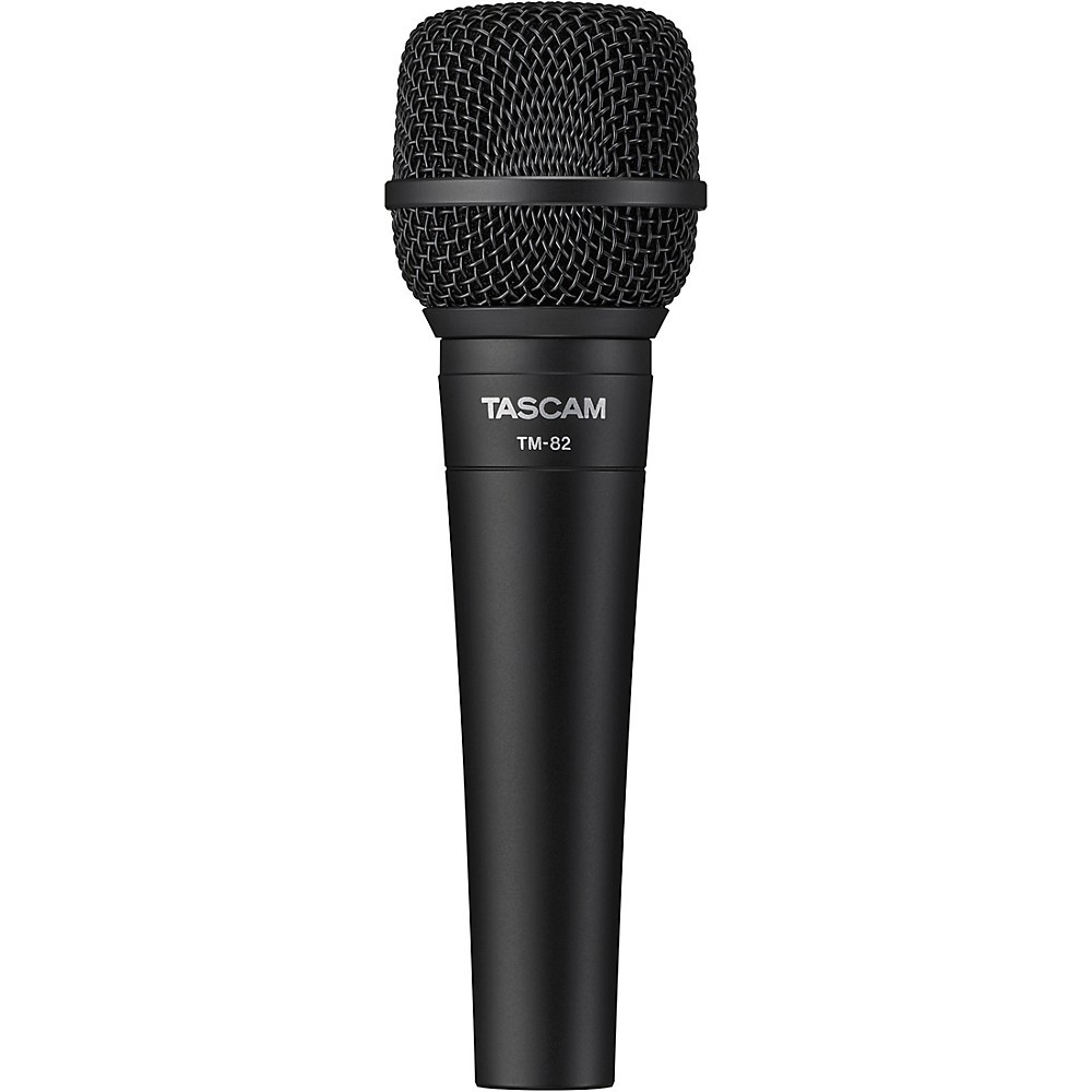 TASCAM TM82 Dynamic Microphone for Recording Vocals and Instruments Black