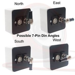 Angled 7 Pin Din Midi Cable. Foot Switch to Amp, Rocktron, Fractal Lead 1m 3m 5m