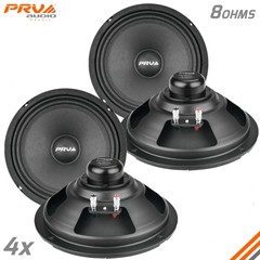 4x PRV Audio 8MR400-NDY Neodymium 8″ Midrange Loudspeakers 400W 8 Ohms 8MR Neo