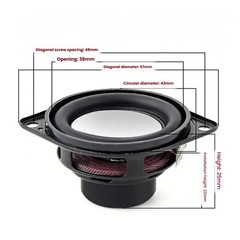 Replacement Speaker 1.5 Inch for Clip3 Clip4 – 25mm Total Height 57mm Diagonal